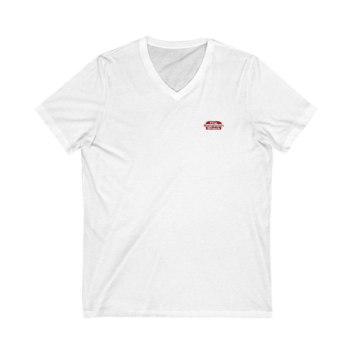 Retro Sandwich Shack V-Neck Tee, Vintage Foodie Shirt, Food Lover Gift, Unisex Graphic Tee, Restaurant Apparel, Casual Wear
