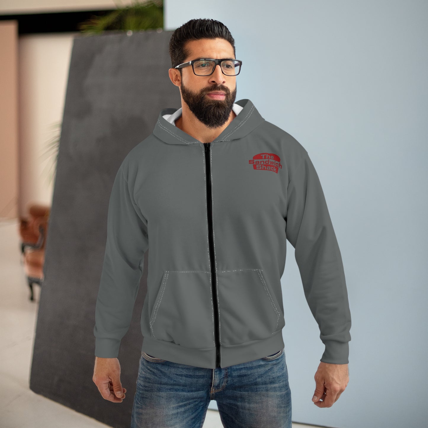Whimsical Poutine Zip Hoodie | Fun Unisex Sweatshirt, Chill Vibes, Perfect Gift, Everyday Comfort, Food Lover Apparel