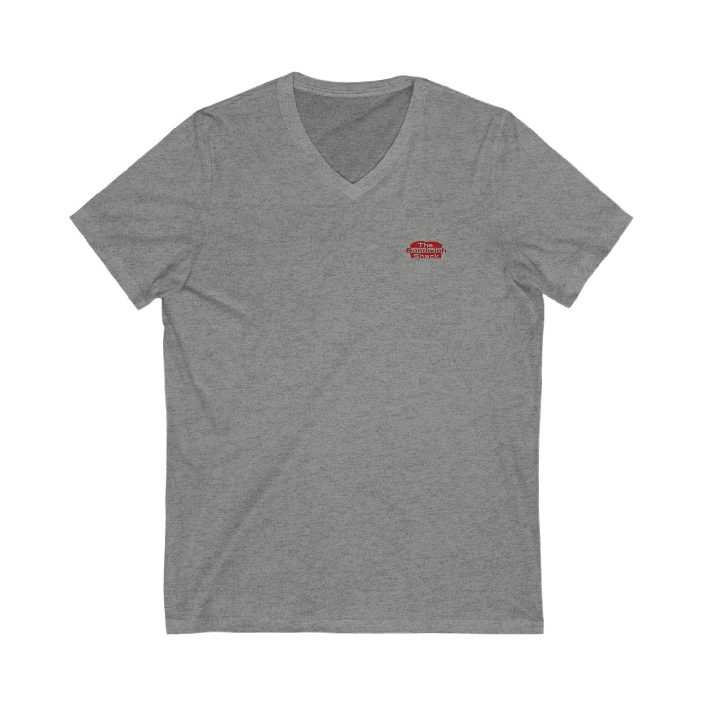 Retro Sandwich Shack V-Neck Tee, Vintage Foodie Shirt, Food Lover Gift, Unisex Graphic Tee, Restaurant Apparel, Casual Wear