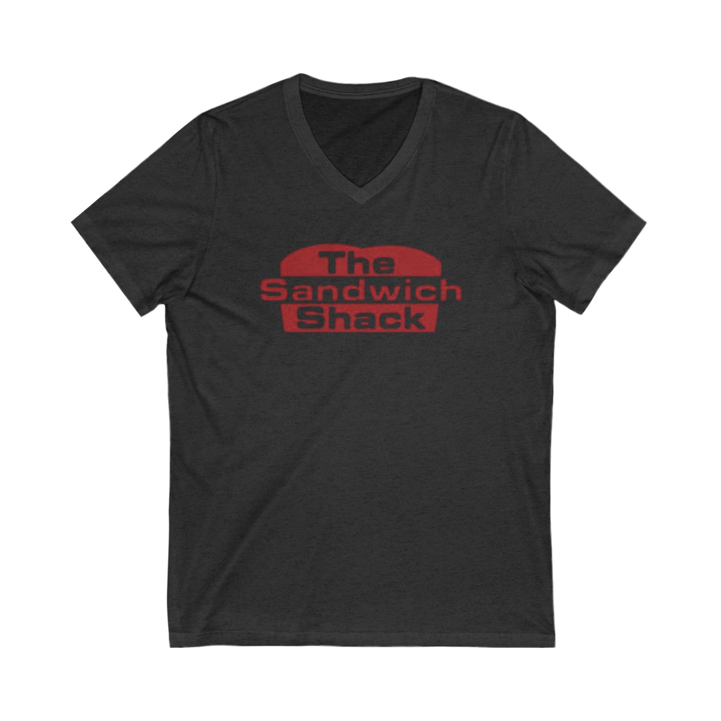 Vintage Foodie V-Neck Tee - The Sandwich Shack, Gift for Chefs, Casual Restaurant Wear, Food Lovers Shirt, Fun Foodie Tee