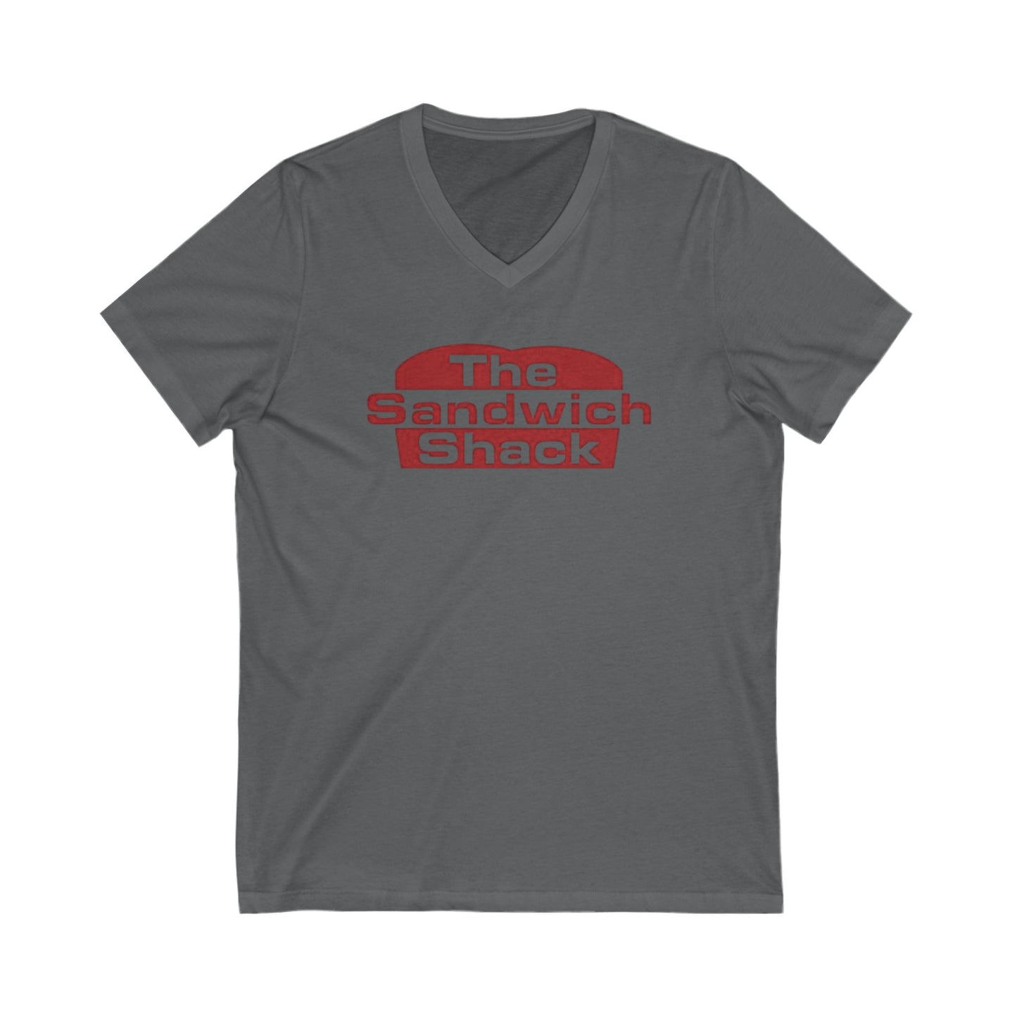 Vintage Foodie V-Neck Tee - The Sandwich Shack, Gift for Chefs, Casual Restaurant Wear, Food Lovers Shirt, Fun Foodie Tee