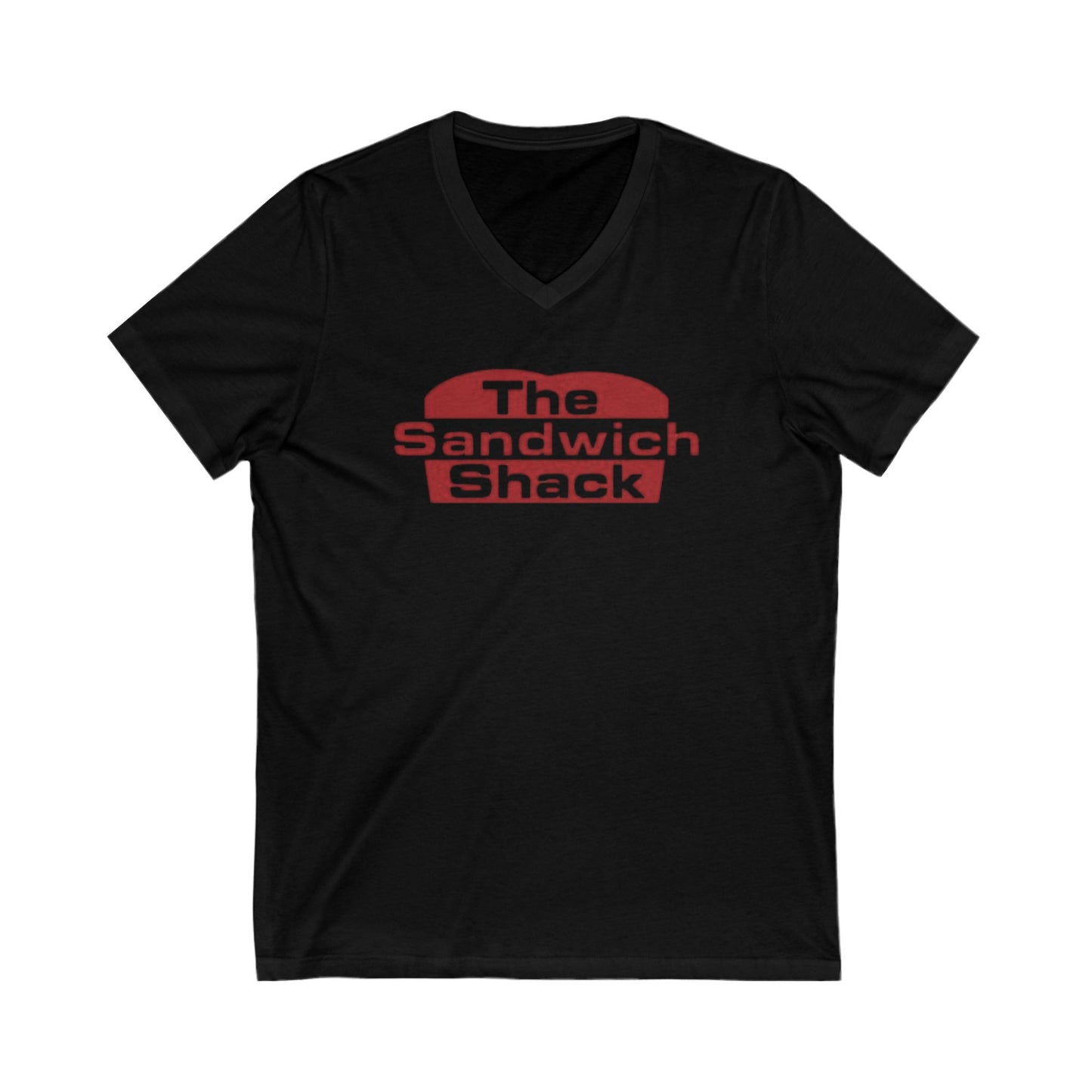 Vintage Foodie V-Neck Tee - The Sandwich Shack, Gift for Chefs, Casual Restaurant Wear, Food Lovers Shirt, Fun Foodie Tee