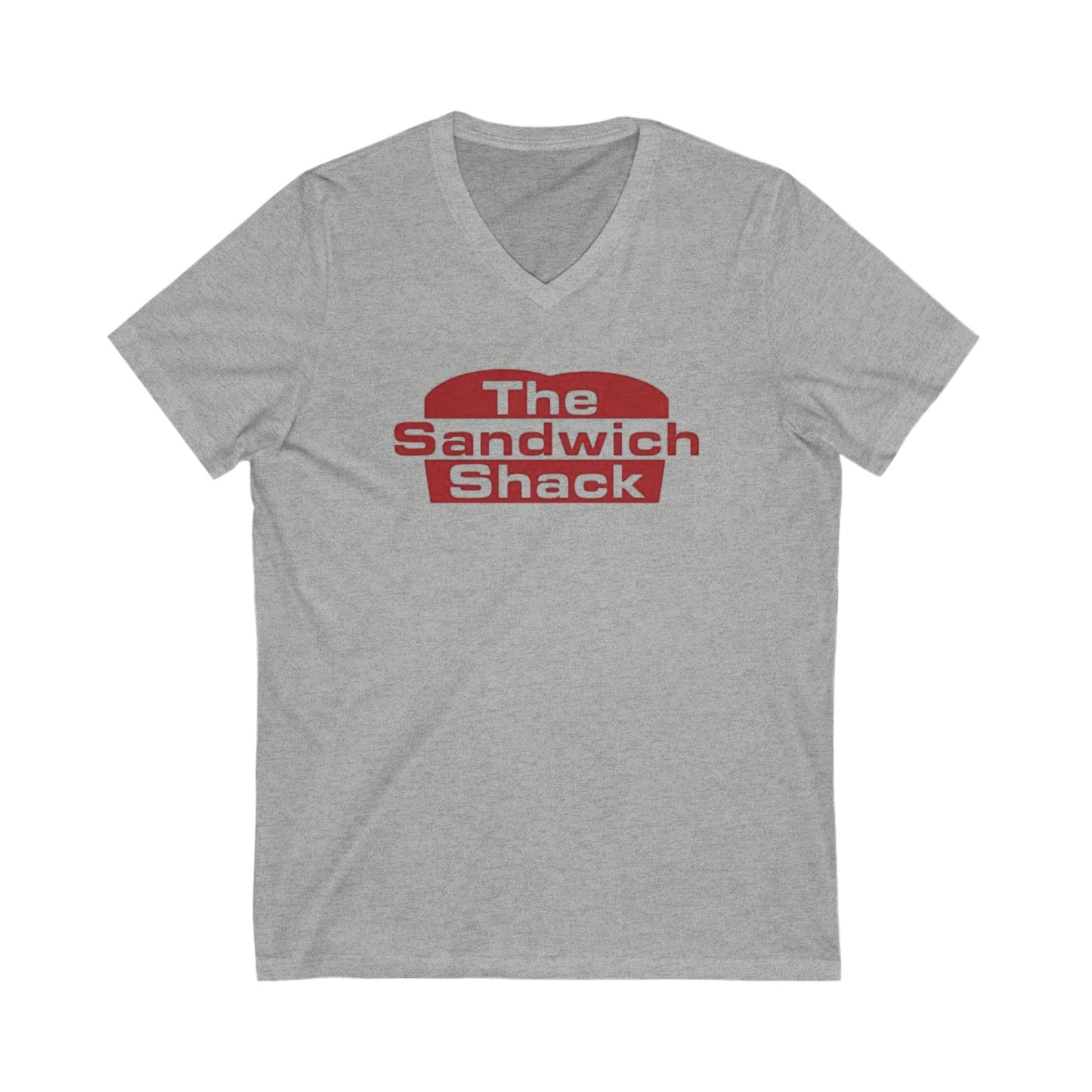 Vintage Foodie V-Neck Tee - The Sandwich Shack, Gift for Chefs, Casual Restaurant Wear, Food Lovers Shirt, Fun Foodie Tee