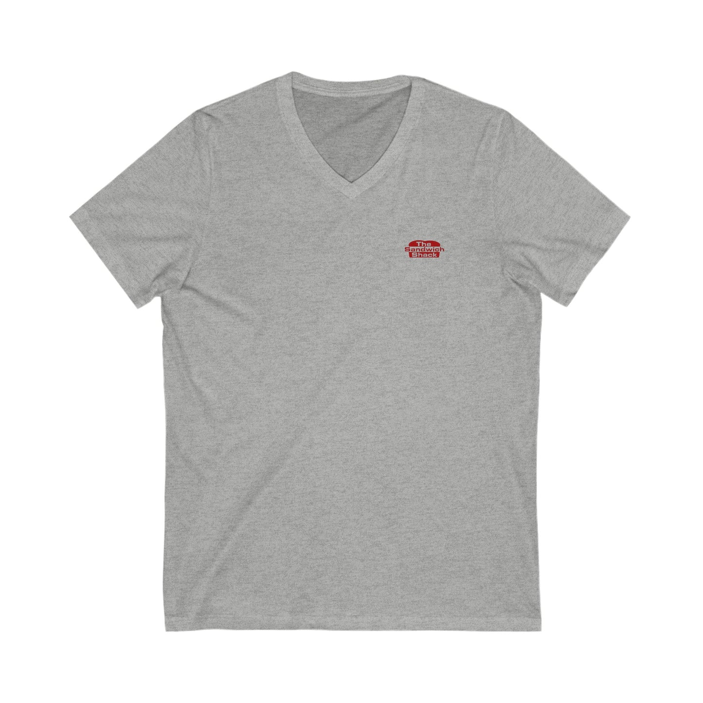 Retro Sandwich Shack V-Neck Tee, Vintage Foodie Shirt, Food Lover Gift, Unisex Graphic Tee, Restaurant Apparel, Casual Wear